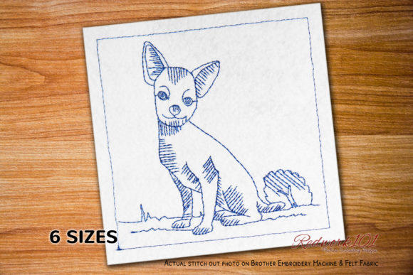 Chihuahua Dog Lineart Review for Embroidery