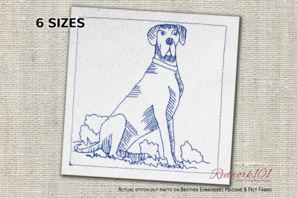 Great Dane Dog Redwork: A Holiday Design Review