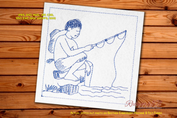 Review: Boy Fishing at Sunset on the Lake Design