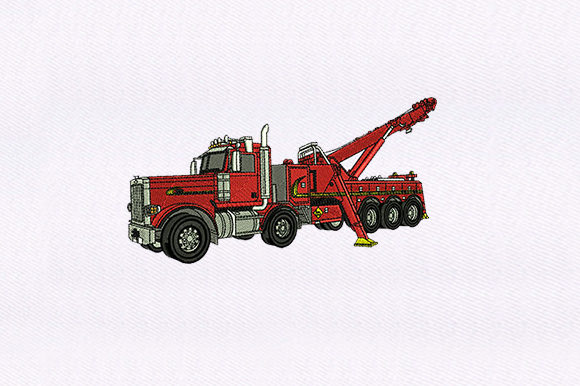Review: Red Crane Truck Design for Embroidery