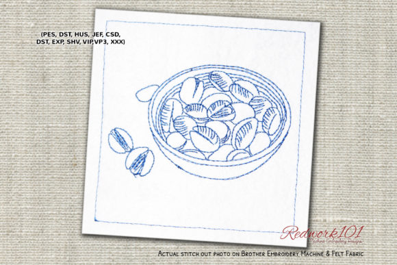 Reviewing Shelled Pistachio in Bowl Redwork