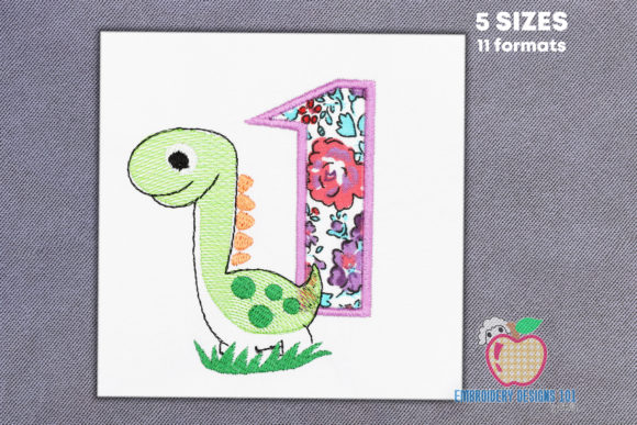 Reviewing The Dinosaur in Green Color Applique